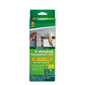 🥝♡Duck Brand 62 in. x 210 in. Rolled Insulation Film Window Kit
